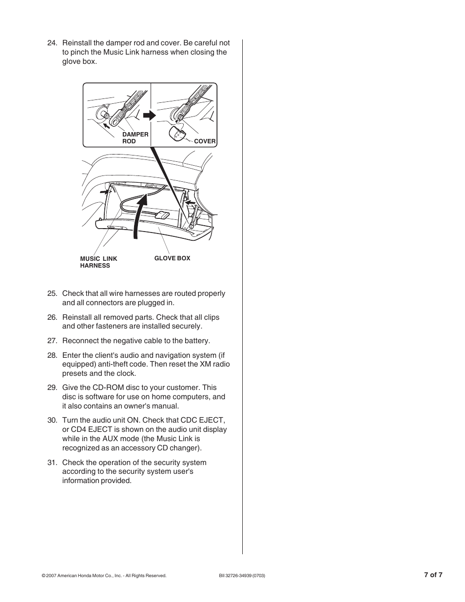 Acura Music Link bii32726-34939 User Manual | Page 7 / 7