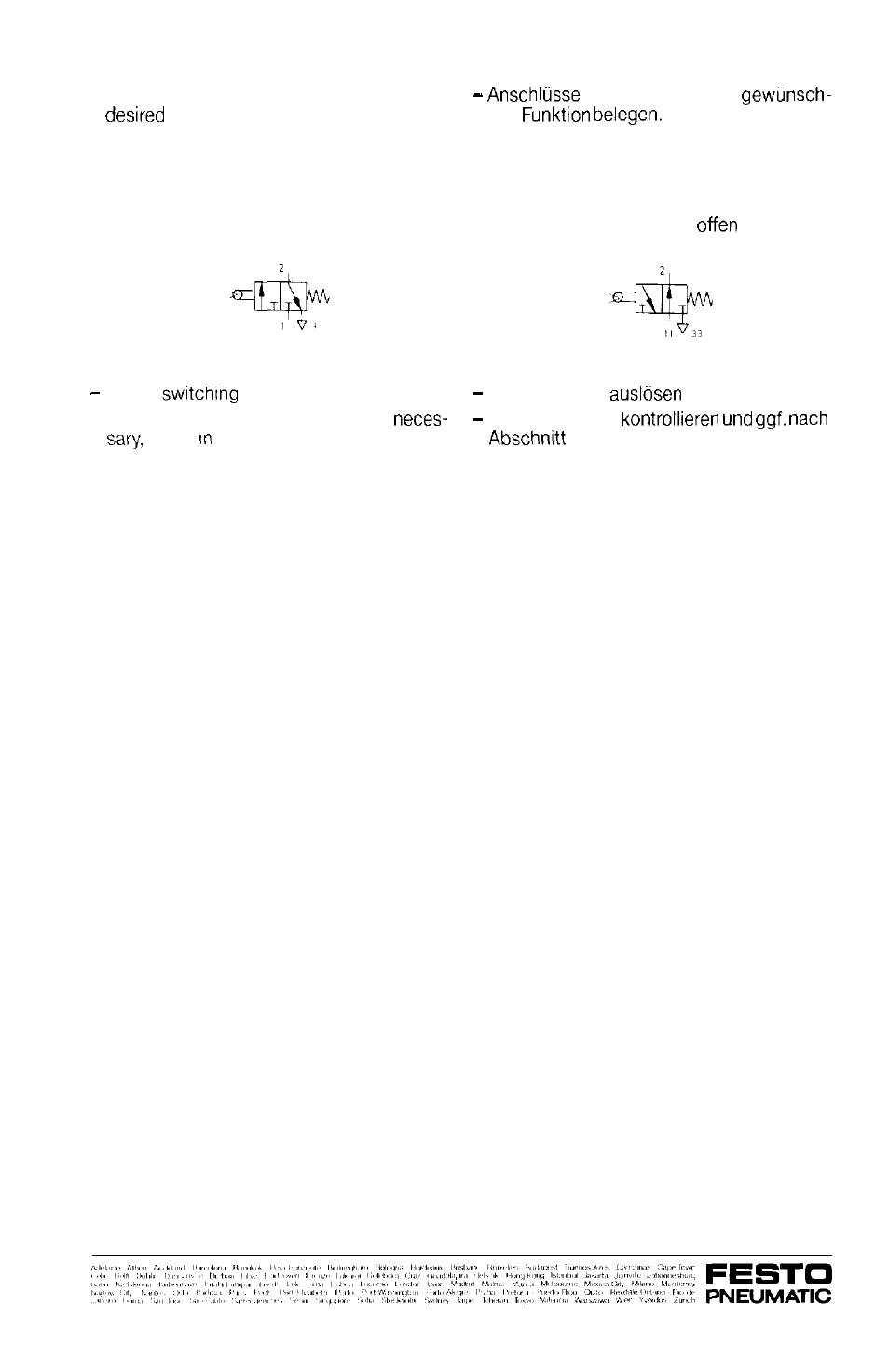Commissioning 4. lnbetriebnahme -allocate | Festo Распределители с резьбой G1/8 User Manual | Page 5 / 5