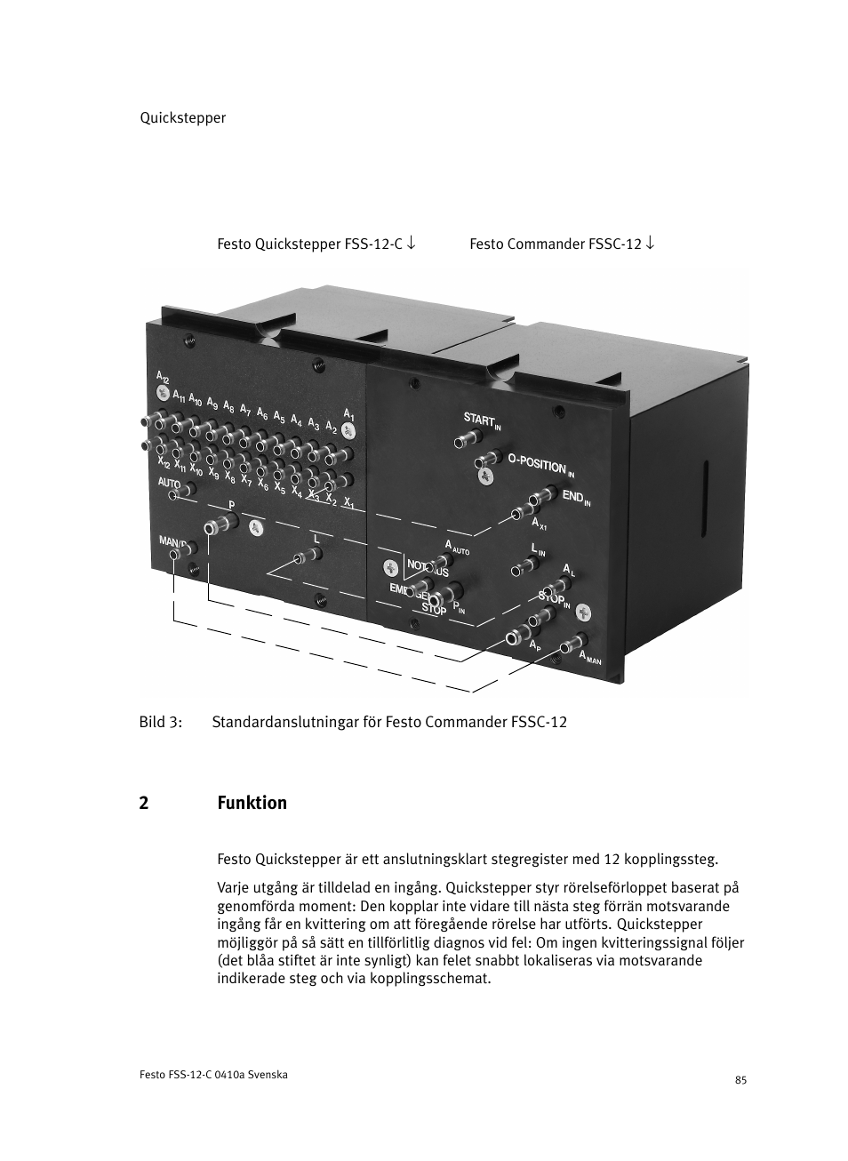 2 funktion, 2funktion | Festo Quickstepper FSS User Manual | Page 85 / 100