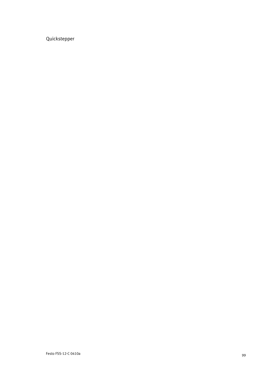 Festo Quickstepper FSS User Manual | Page 99 / 100