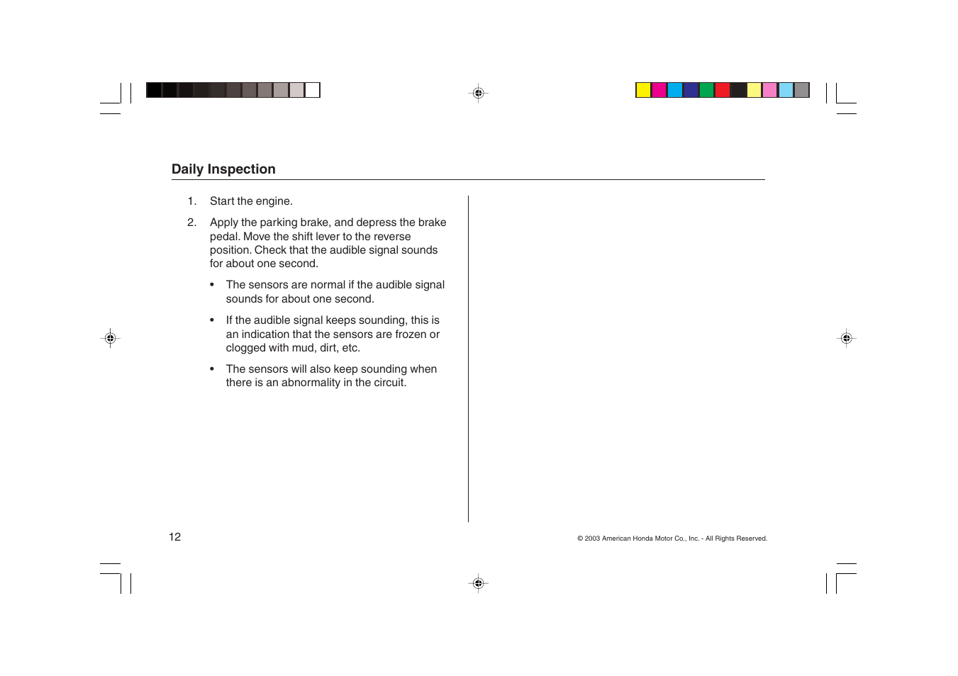 Acura Backup Sensors 08V67-SEP-2000-81 User Manual | Page 12 / 16