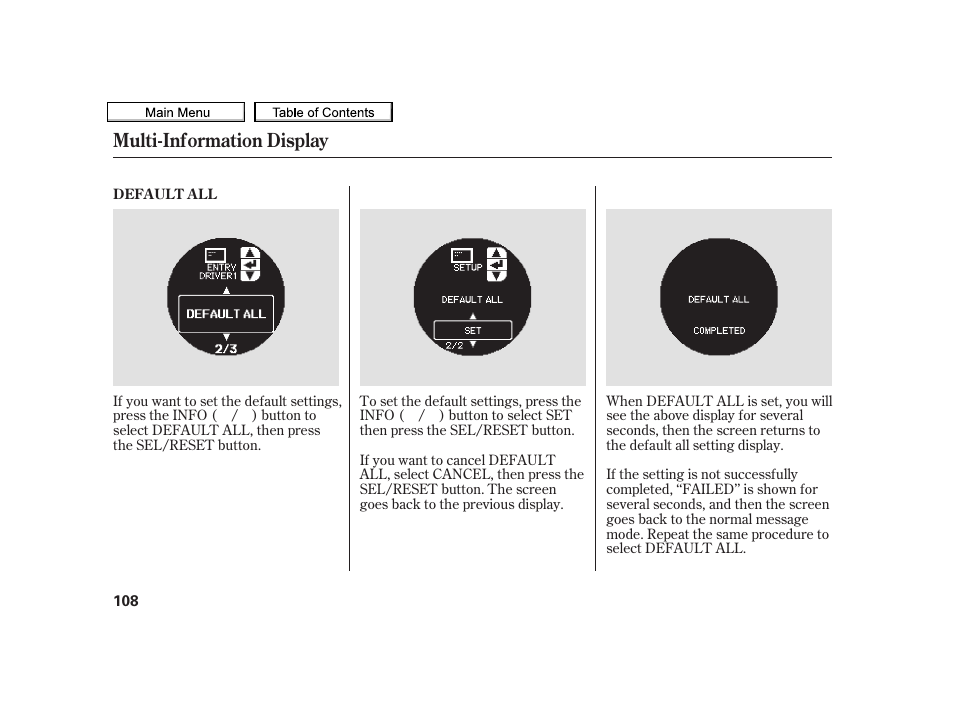 Multi-information display | Acura 2010 TSX User Manual | Page 111 / 524