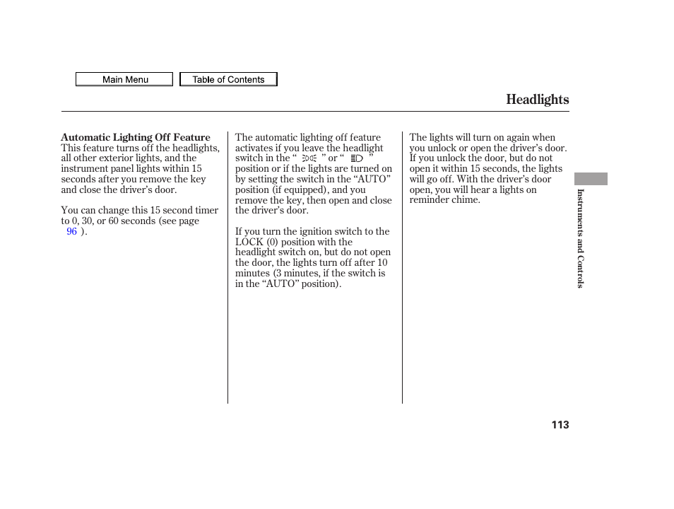 Headlights, 2010 tsx | Acura 2010 TSX User Manual | Page 116 / 524