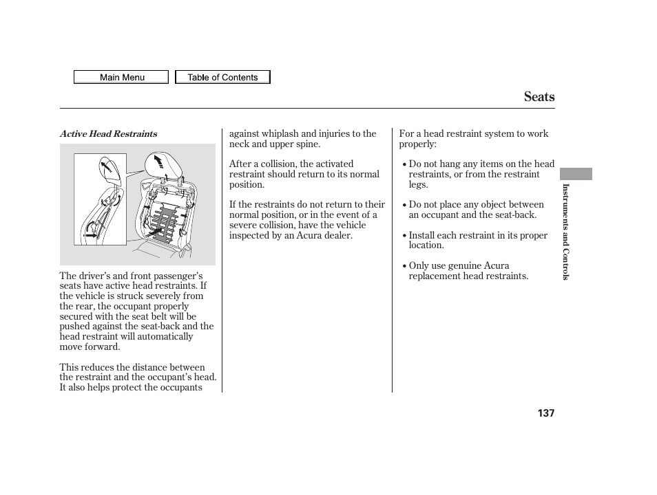 Seats, 2010 tsx | Acura 2010 TSX User Manual | Page 140 / 524