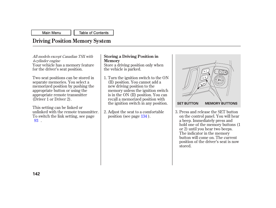Acura 2010 TSX User Manual | Page 145 / 524