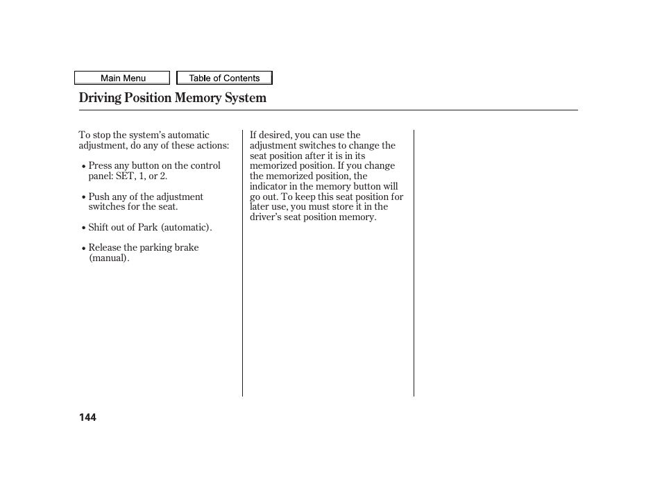 Acura 2010 TSX User Manual | Page 147 / 524