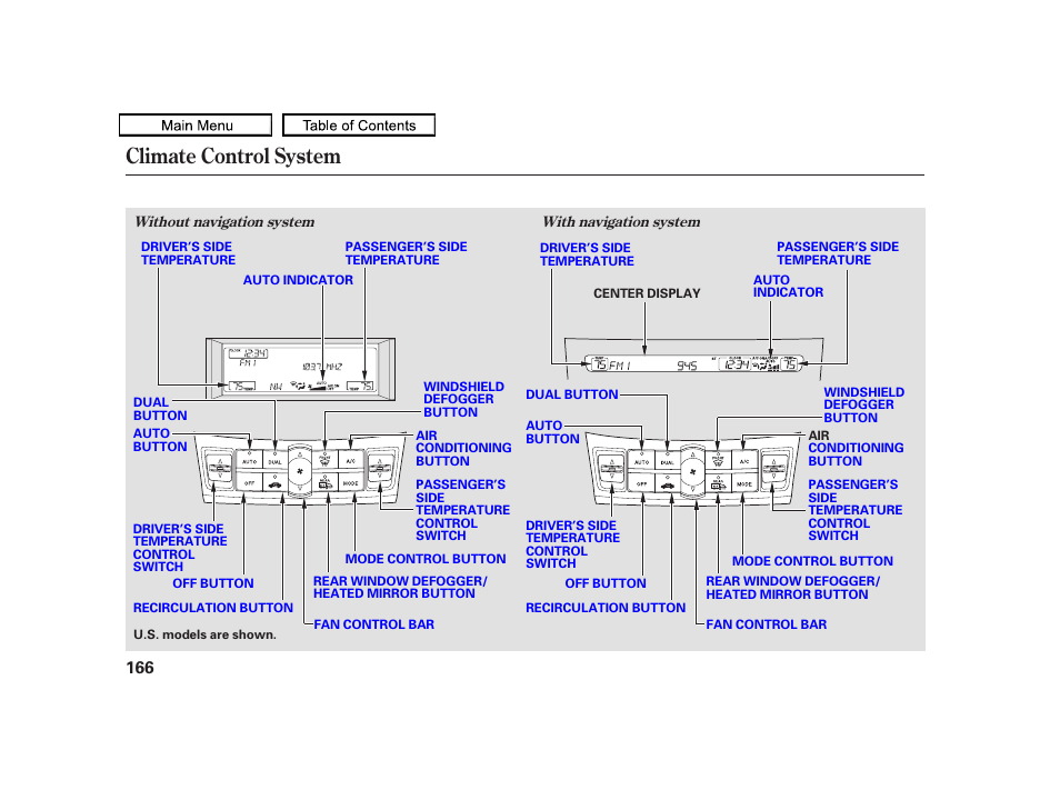 Climate control system, 2010 tsx | Acura 2010 TSX User Manual | Page 169 / 524