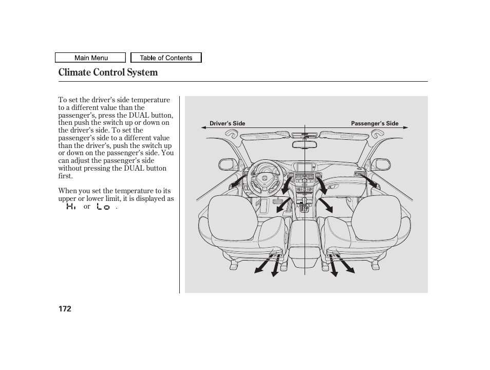 Climate control system | Acura 2010 TSX User Manual | Page 175 / 524