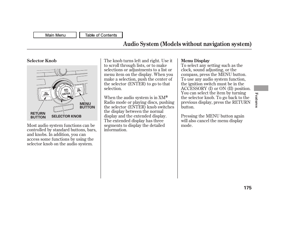 Audio system (models without navigation system), 2010 tsx | Acura 2010 TSX User Manual | Page 178 / 524
