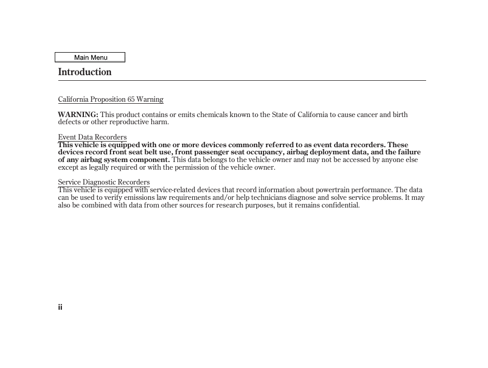 Introduction | Acura 2010 TSX User Manual | Page 2 / 524