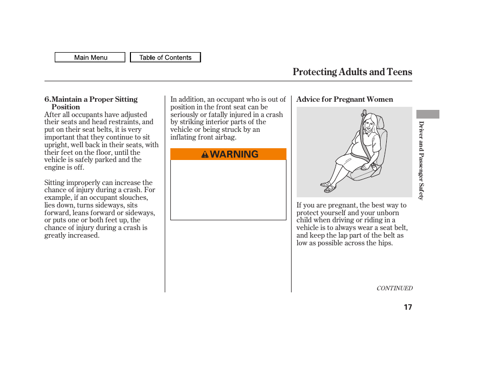 Protecting adults and teens, 2010 tsx | Acura 2010 TSX User Manual | Page 20 / 524