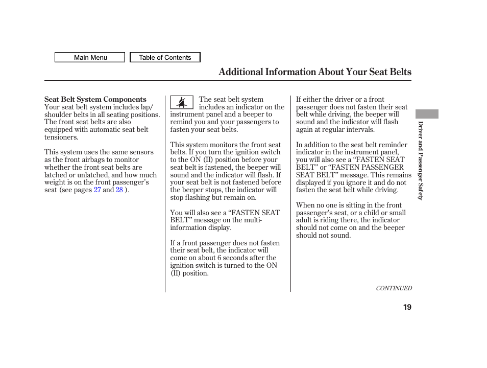 Additional information about your seat belts, 2010 tsx | Acura 2010 TSX User Manual | Page 22 / 524