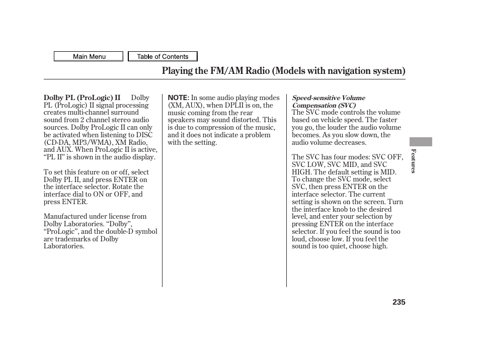 Acura 2010 TSX User Manual | Page 238 / 524