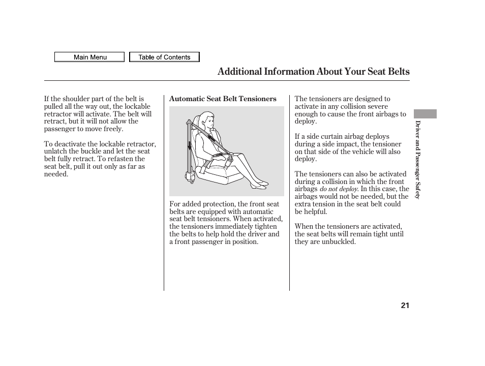 Additional information about your seat belts, 2010 tsx | Acura 2010 TSX User Manual | Page 24 / 524