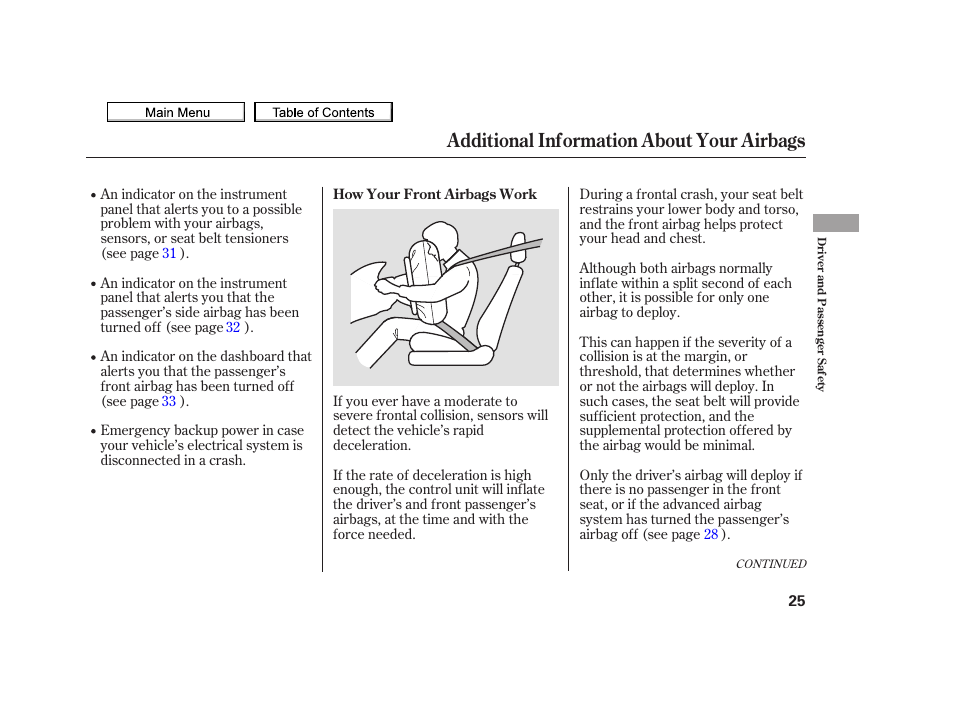 Additional information about your airbags, 2010 tsx | Acura 2010 TSX User Manual | Page 28 / 524