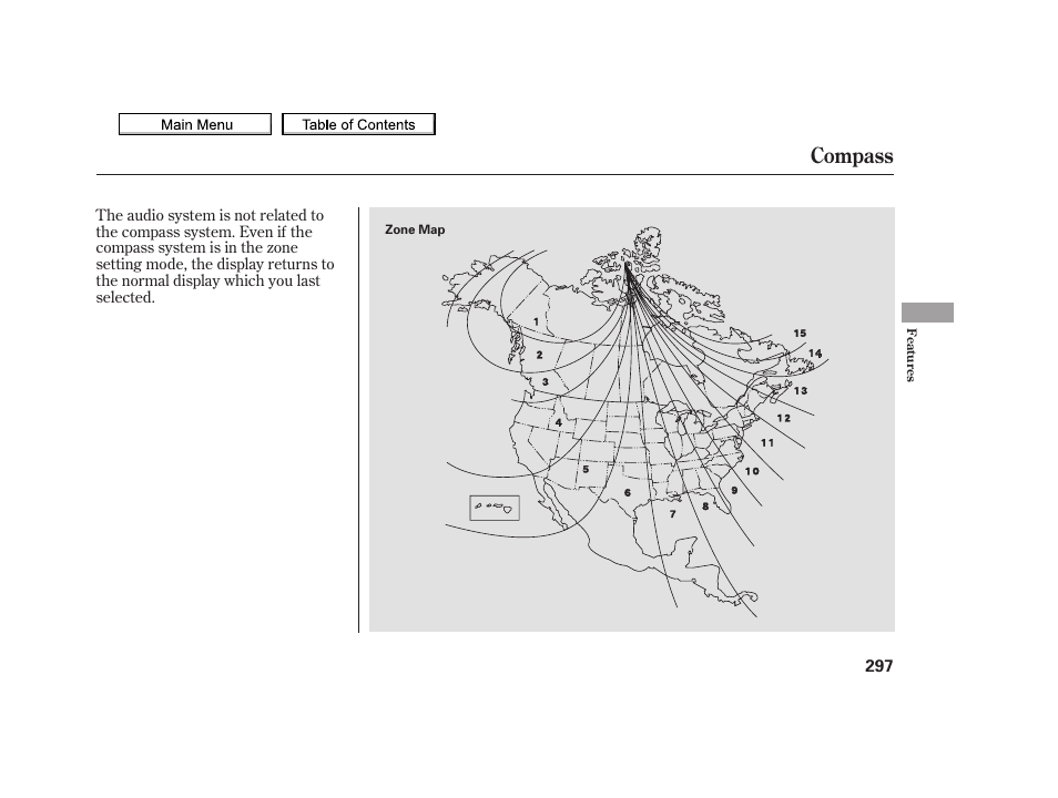 Compass, 2010 tsx | Acura 2010 TSX User Manual | Page 300 / 524