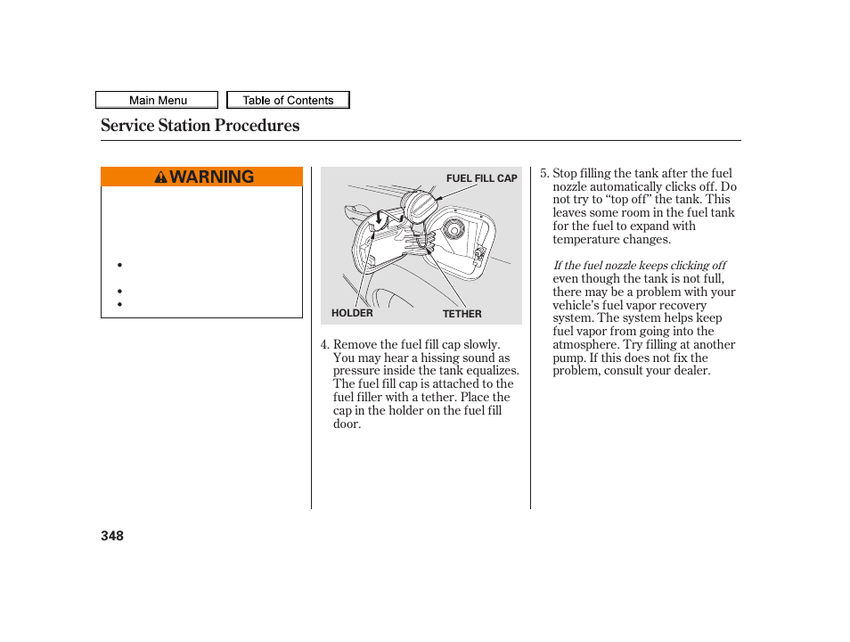 Service station procedures | Acura 2010 TSX User Manual | Page 351 / 524
