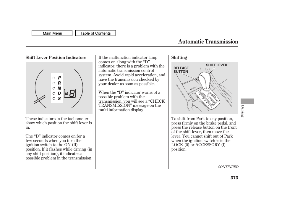 Automatic transmission, 2010 tsx | Acura 2010 TSX User Manual | Page 376 / 524