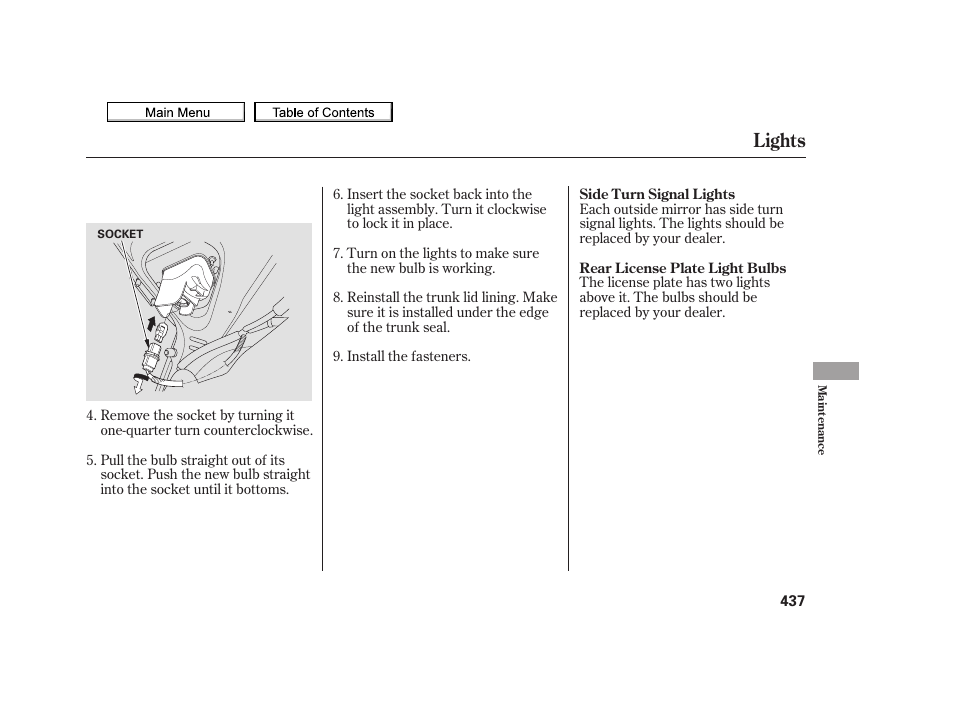 Lights | Acura 2010 TSX User Manual | Page 440 / 524