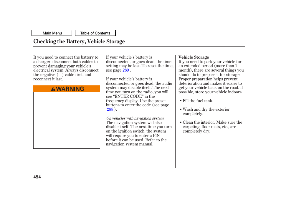 Checking the battery, vehicle storage | Acura 2010 TSX User Manual | Page 457 / 524