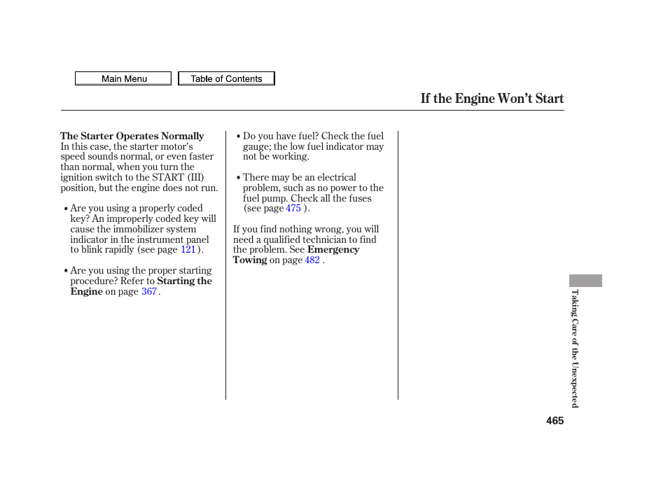 If the engine won’t start, 2010 tsx | Acura 2010 TSX User Manual | Page 468 / 524