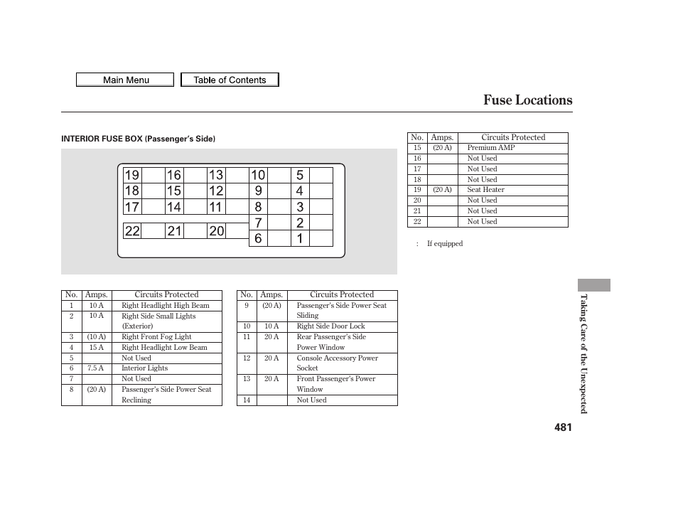 Fuse locations, 2010 tsx | Acura 2010 TSX User Manual | Page 484 / 524
