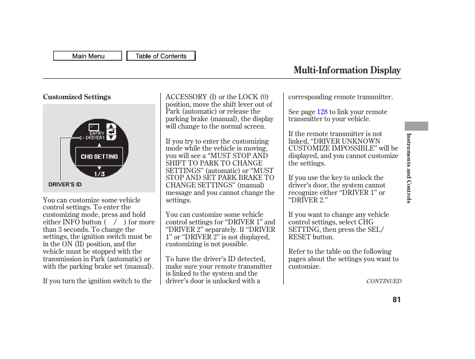 Multi-information display, 2010 tsx | Acura 2010 TSX User Manual | Page 84 / 524