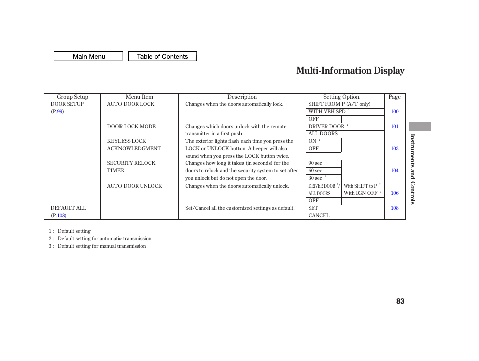 Multi-information display, 2010 tsx | Acura 2010 TSX User Manual | Page 86 / 524