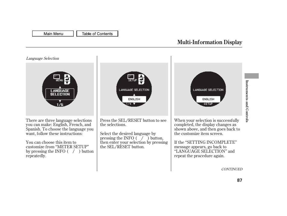 Multi-information display, 2010 tsx | Acura 2010 TSX User Manual | Page 90 / 524