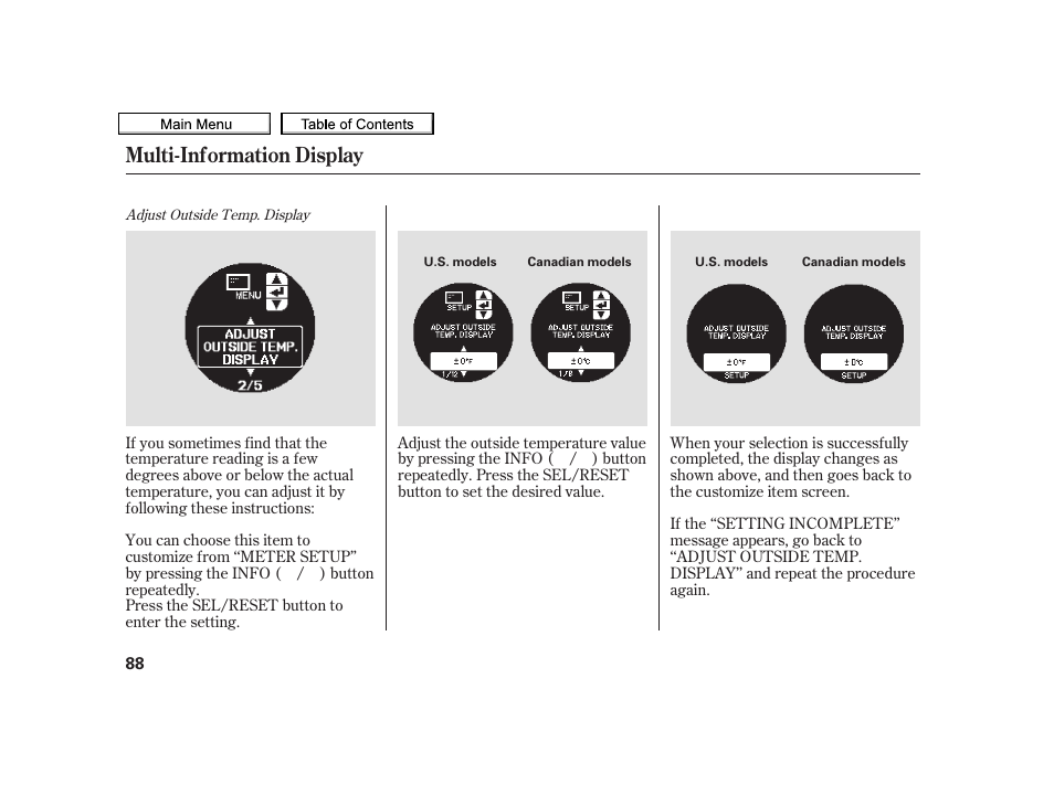 Multi-information display | Acura 2010 TSX User Manual | Page 91 / 524