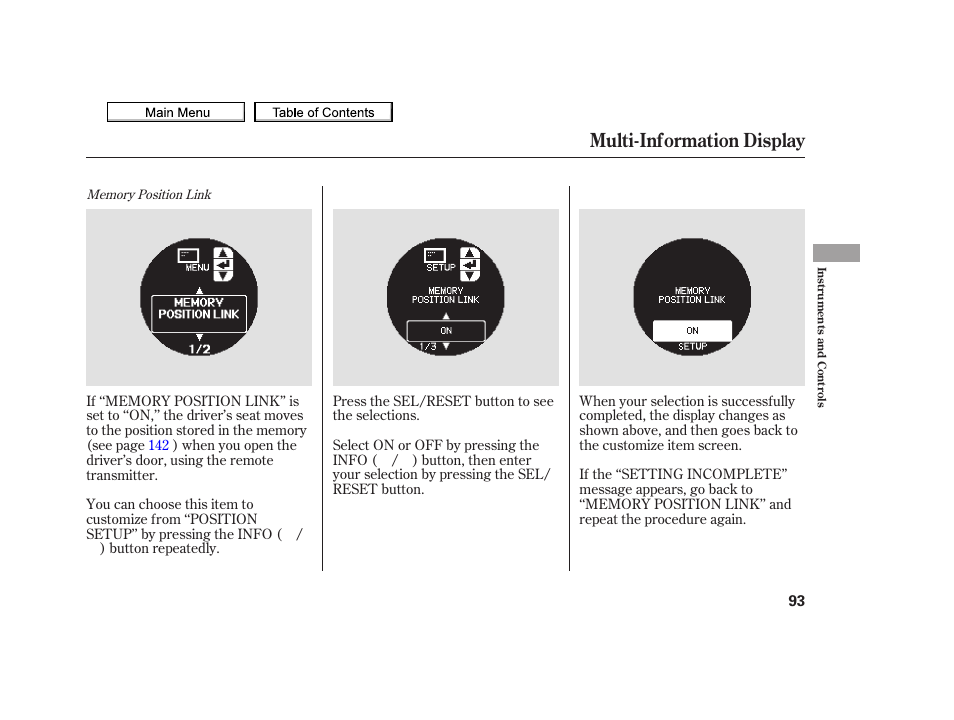 Multi-information display, 2010 tsx | Acura 2010 TSX User Manual | Page 96 / 524