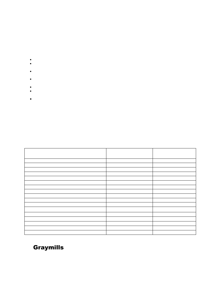 Graymills, Replacement parts list | Graymills Quick Change OM User Manual | Page 3 / 3