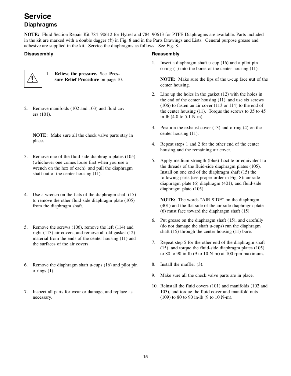 Service | Graymills DDP .5' Pump User Manual | Page 15 / 20