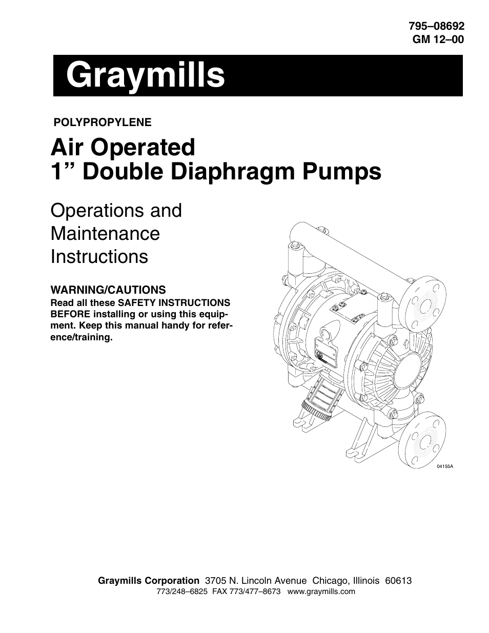 Graymills DDP 1' Pump OMI User Manual | 26 pages