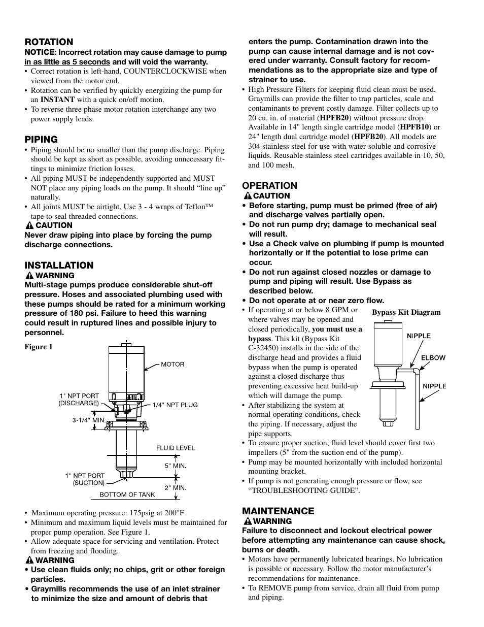 Graymills MSPR Series Pump OMI User Manual | Page 2 / 4