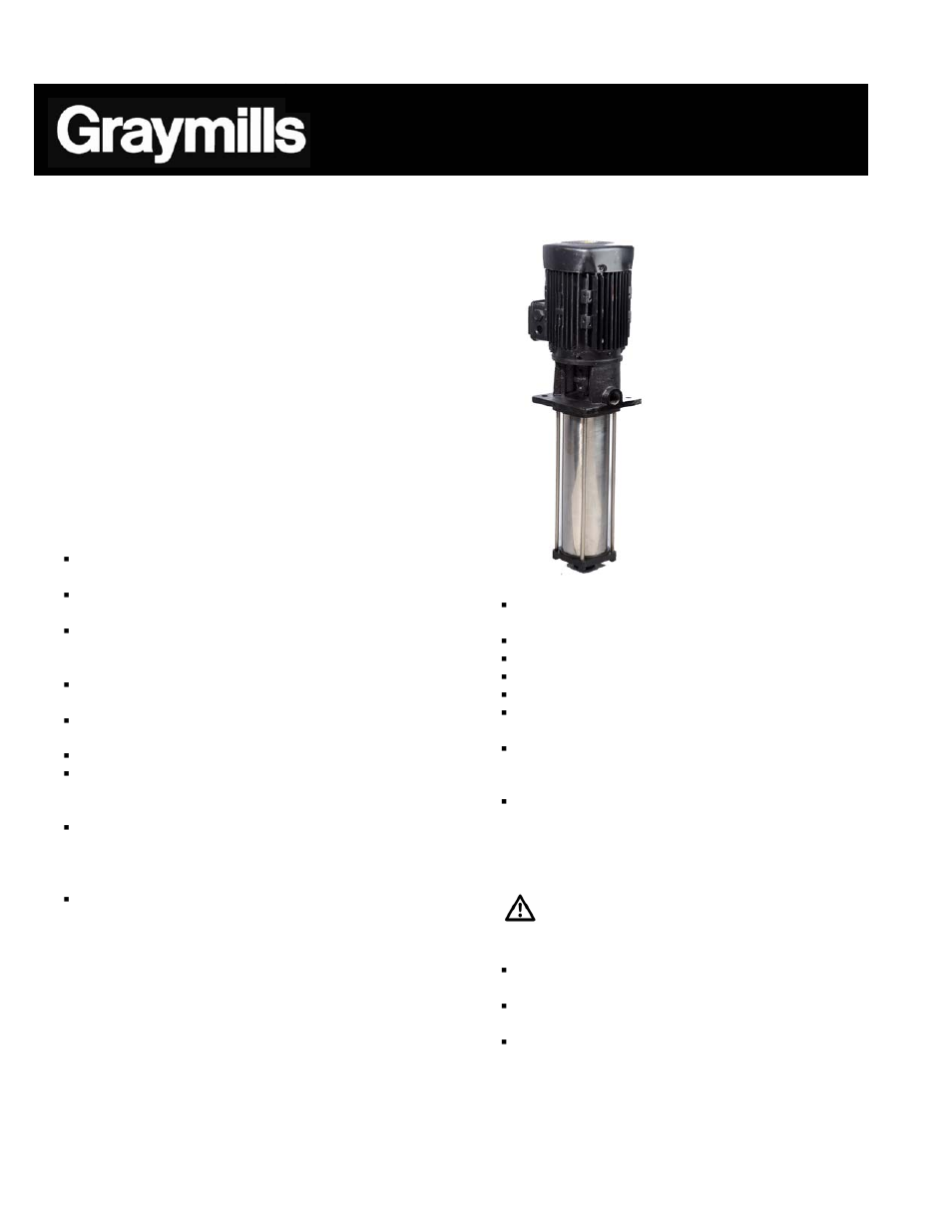 Graymills MVP Series Pump OMI User Manual | 6 pages