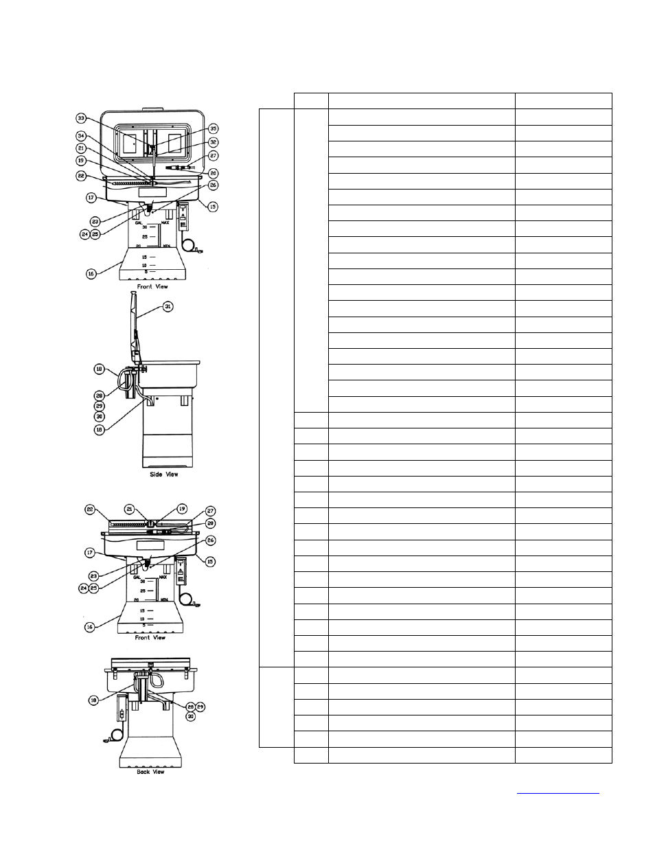 Drawings and parts lists, Dh436r-a, Dh536r-a | Graymills DH536r-A Drum Mount User Manual | Page 6 / 7