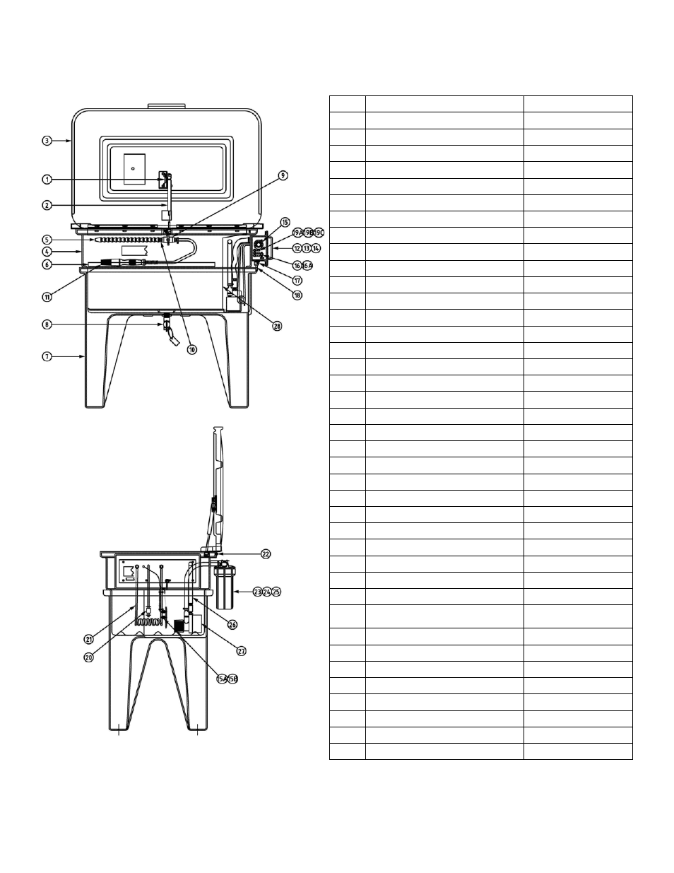 Ph822-a drawing and parts list | Graymills Handi-Kleen PH822-A OMI User Manual | Page 5 / 6