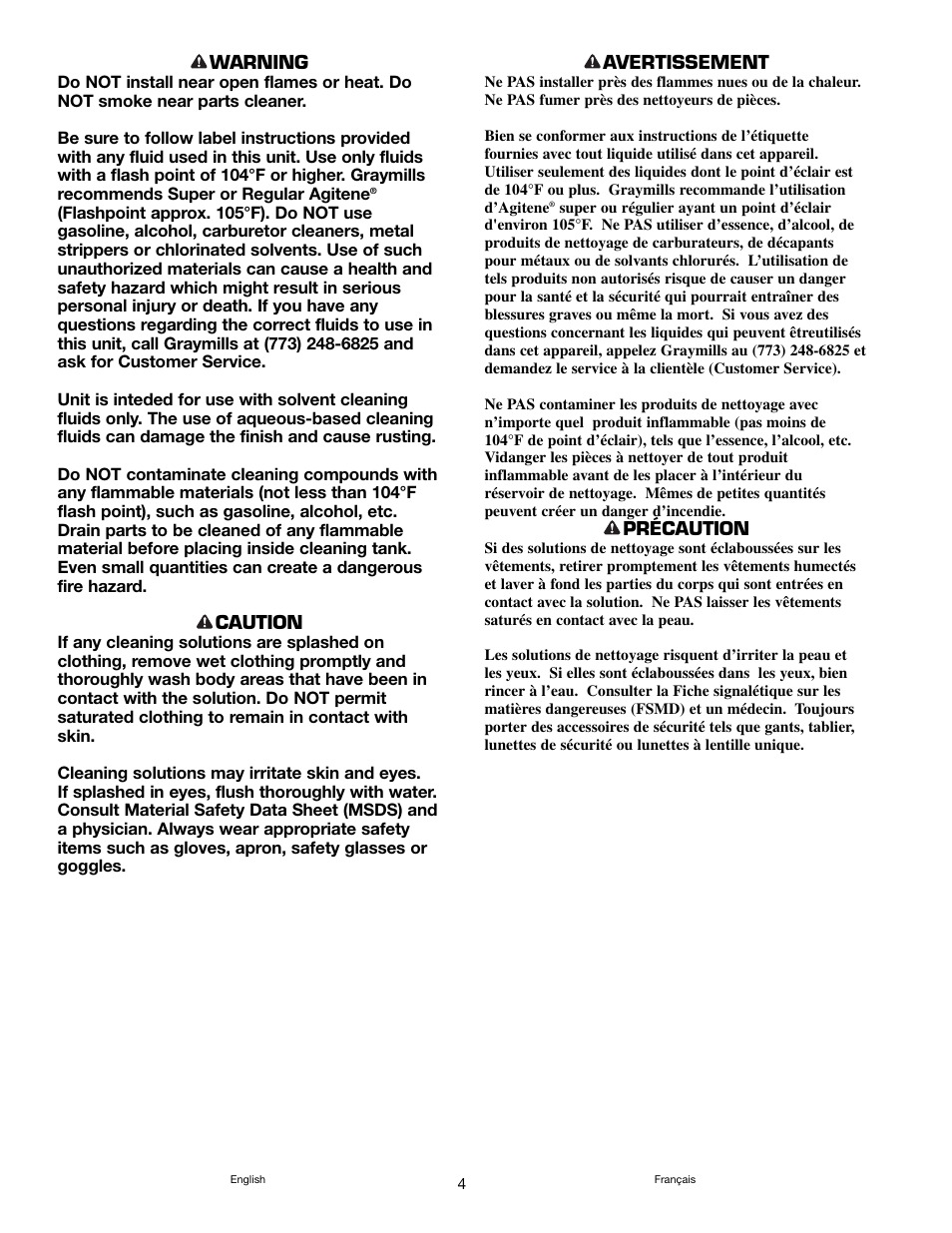 Graymills Handi-Kleen PL422 OMI User Manual | Page 4 / 20