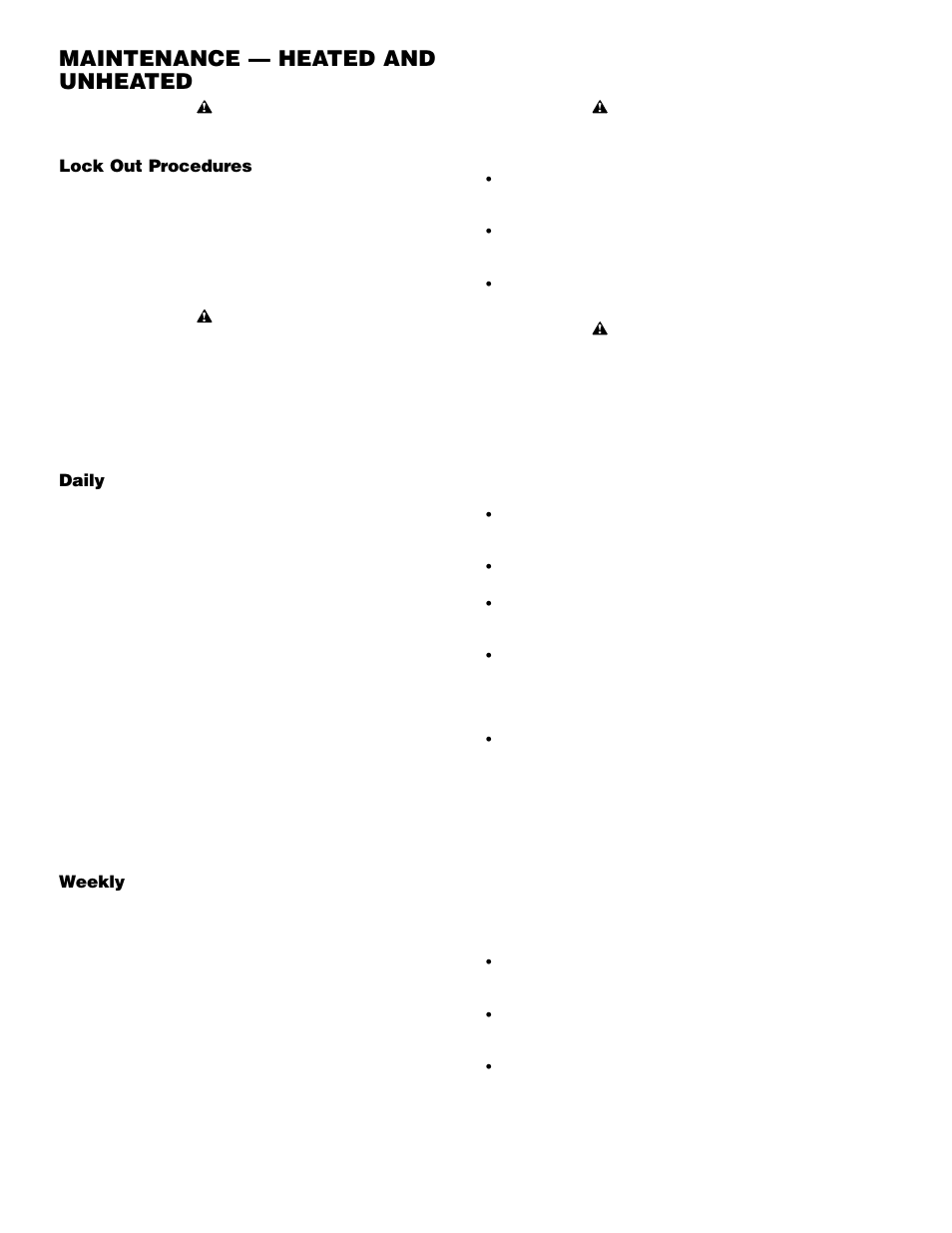 Entretien — chauffé et non chauffé, Maintenance — heated and unheated | Graymills Liftkleen T-Series OMI User Manual | Page 22 / 32