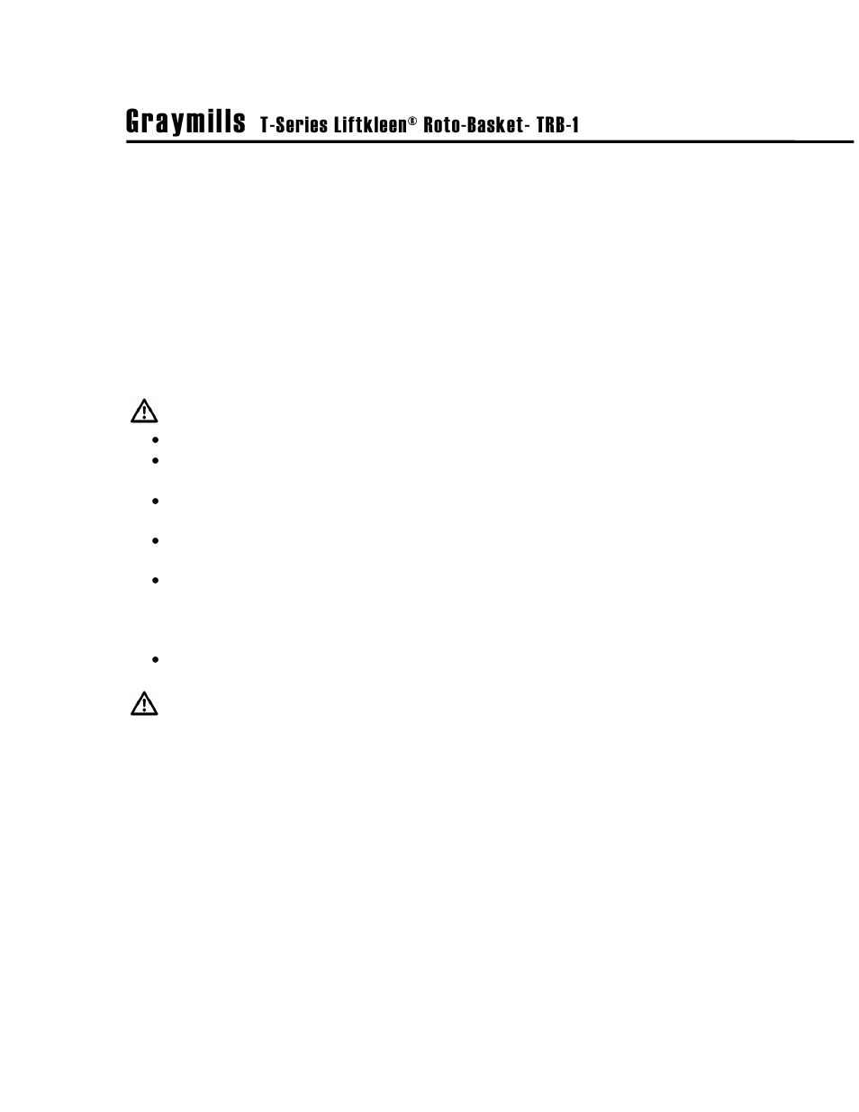 Graymills Liftkleen TSeries Lk Rotobasket User Manual | 2 pages