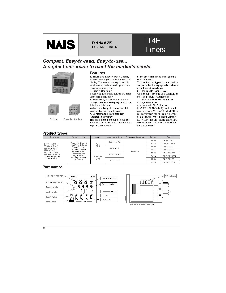 Nais digital timer.pdf | Graymills Sonicmax OMI User Manual | Page 11 / 17