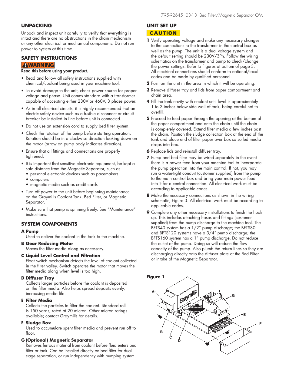 Graymills Bed Filter OMI User Manual | Page 2 / 4