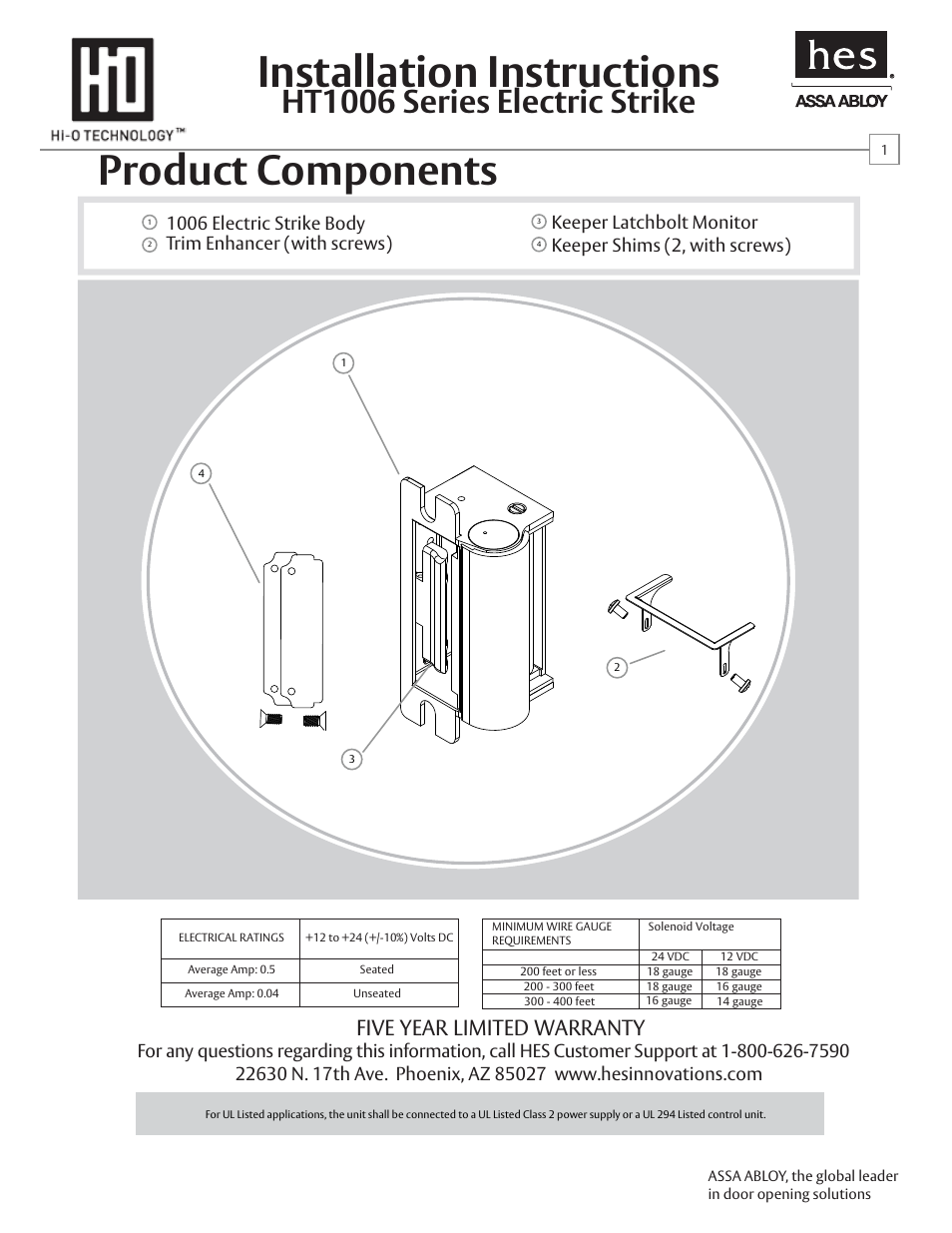 HES HT1006 User Manual | 11 pages