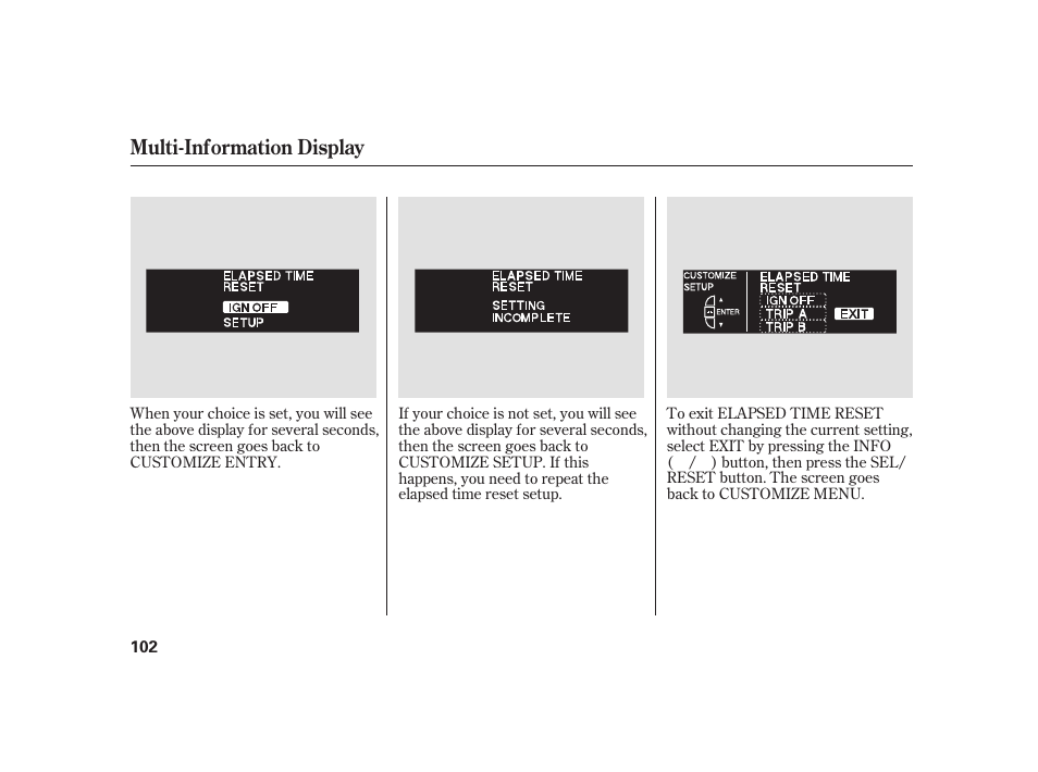 Multi-information display | Acura 2009 RL User Manual | Page 108 / 554