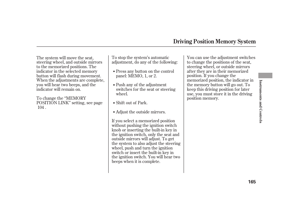 Acura 2009 RL User Manual | Page 171 / 554