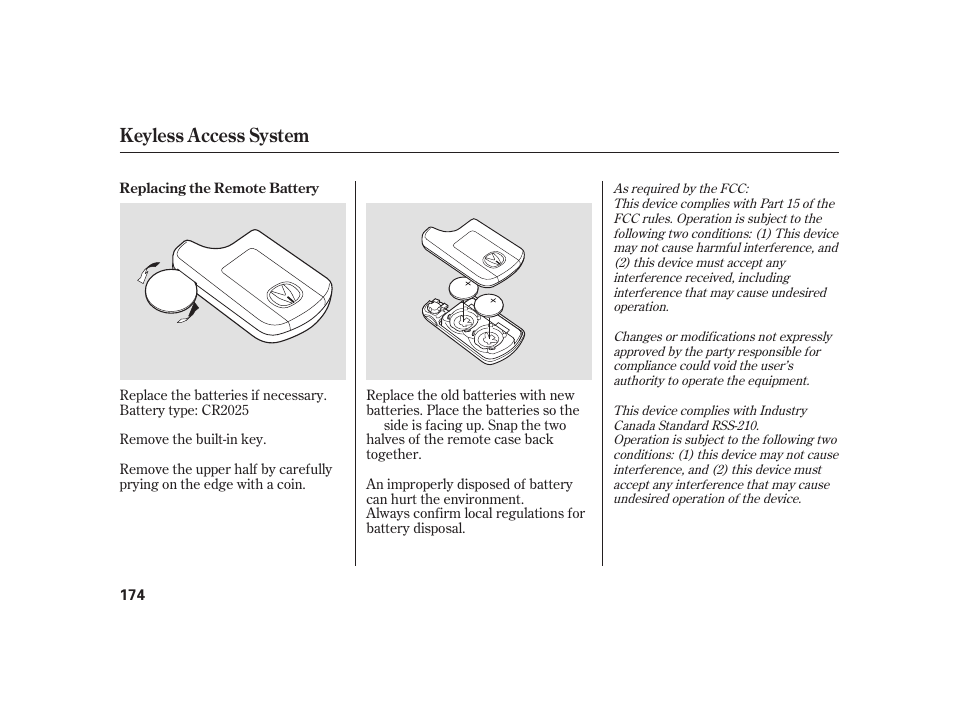 Keyless access system | Acura 2009 RL User Manual | Page 180 / 554