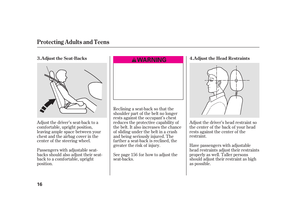 Protecting adults and teens | Acura 2009 RL User Manual | Page 22 / 554