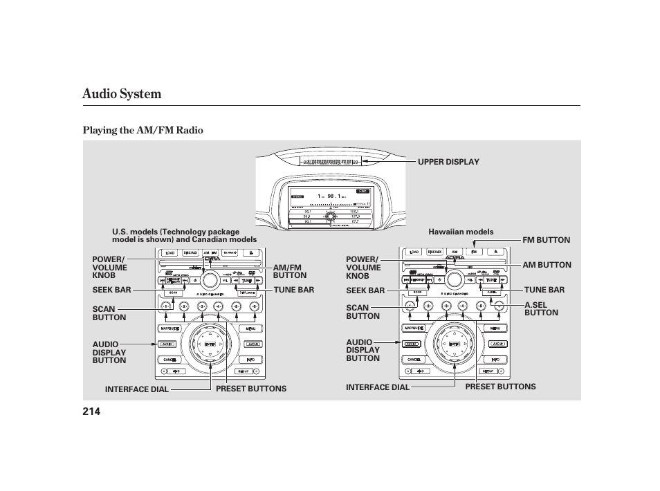 Audio system | Acura 2009 RL User Manual | Page 220 / 554