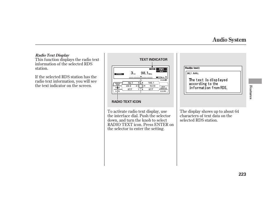Audio system | Acura 2009 RL User Manual | Page 229 / 554